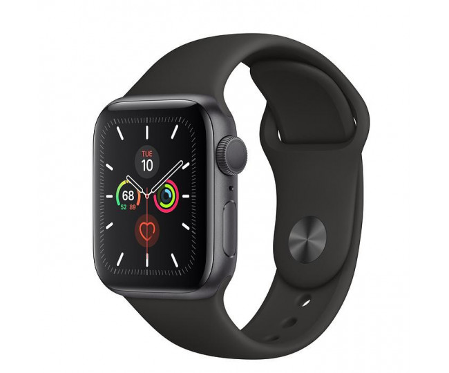 Apple Watch Series 5 (GPS) 40mm Space Gray Aluminum Case with Black Sport Band (MWV82) Б/У