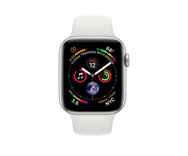 Apple Watch Series 4 (GPS + Cellular) 44mm Silver Aluminum Case with White Sport Band (MTUU2) б/у