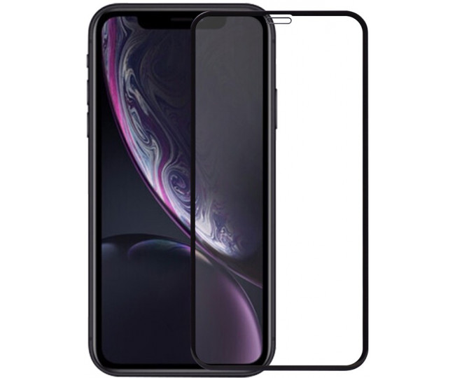 Защитное стекло 5D iPhone XR/11 Black б/к