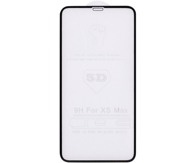 Защитное стекло 5D для iPhone XS/11Pro Max Black б/к