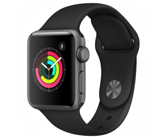 Apple Watch Series 3 GPS 42mm Space Grey Aluminium Case with Black Sport Band MTF32 бу