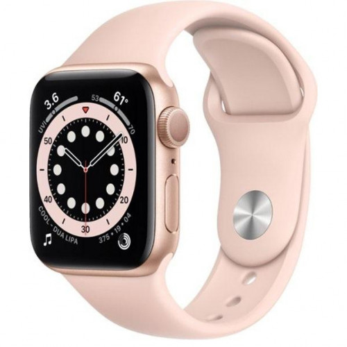 Apple Watch 6 44mm GPS Gold Aluminum Case w. Pink Sand Sport Band (M00E3) б/в