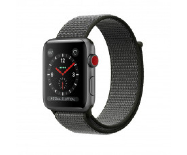 Apple Watch Series 3 42mm Gray Aluminum Case with Dark Olive Sport Loop (MQK62) б/у