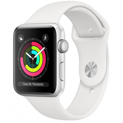 Apple Watch Series 3 GPS 38mm Silver Aluminium Case with White Sport Band (MTEY2) бу