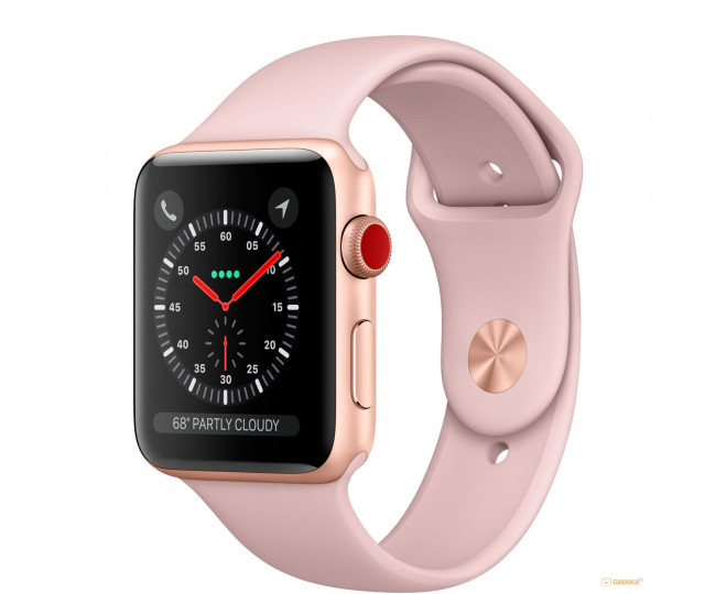 Apple Watch Series 3 38mm Gold Aluminum Case with Pink Sand Sport Band (MQJQ2) б/у