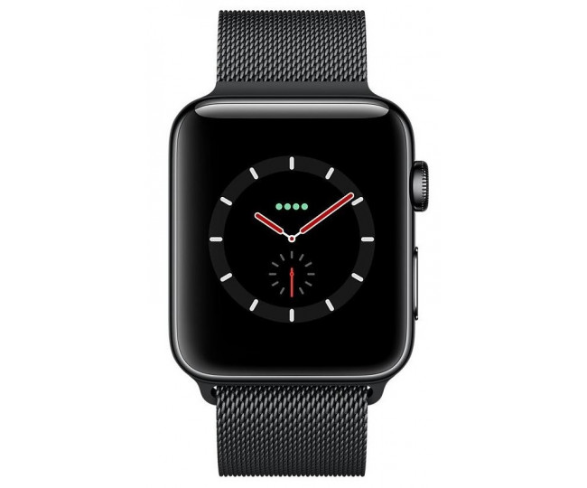 Apple Watch Series 3 42mm GPS + Cell Stainless Steel Space Black w.Black Sport Band (MR1V2) б/в