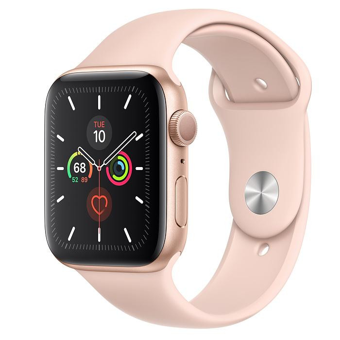 Apple Watch Series 5 44mm Gold Alum. w. Pink Sand Sport b. Gold Alum. (MWVE2) б/у