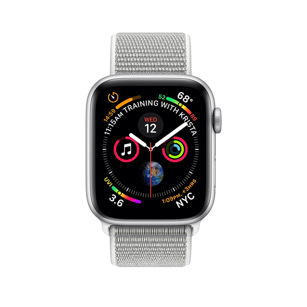 Apple Watch Series 4 (GPS) 44mm Silver Aluminum with Seashell Sport Loop (MU6C2) б/в