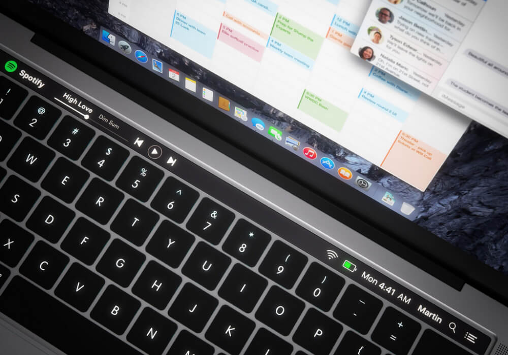 Touch Bar на MacBook Pro 13