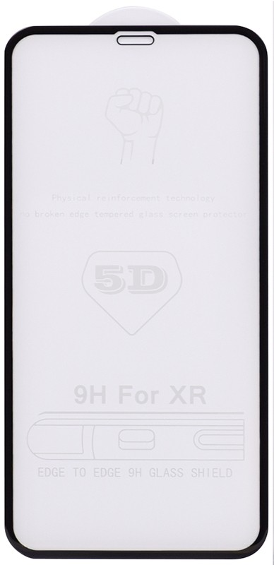 Защитное стекло 5D iPhone XR/11 Black б/к