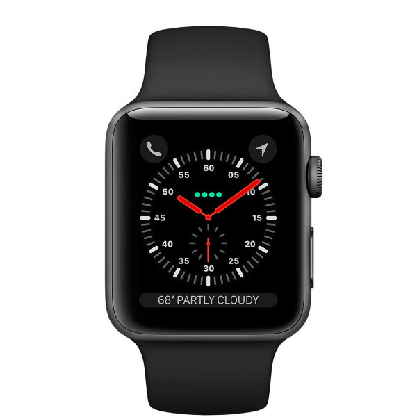 Apple Watch Series 3 38mm GPS Space Gray Aluminum Case with Black Sport Band (MQKV2) б/у