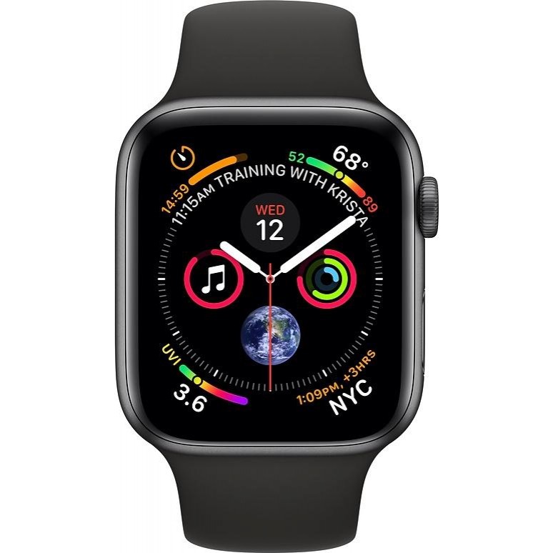 Apple Watch Series 4 GPS 44mm Space Gray Aluminum Case with Black Sport Band (MU6D2) 5/5 б/у