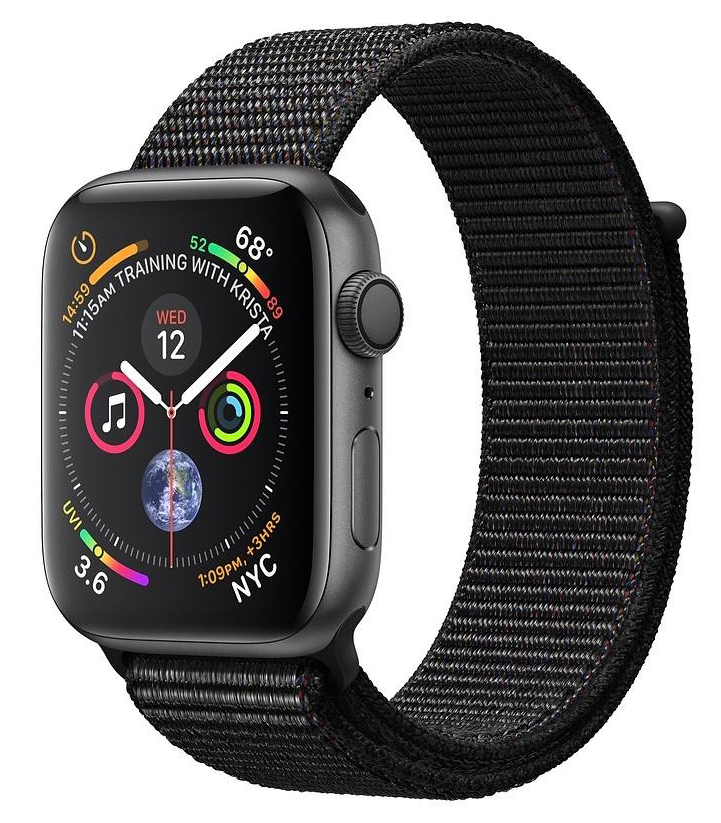 Apple Watch Series 4 GPS 44mm Gray Alum. w. Black Sport l. Gray Alum. (MU6E2) б/у